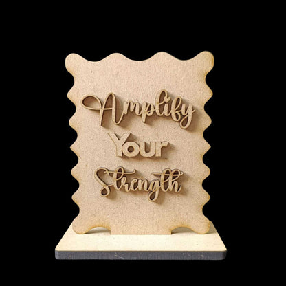 Amplify Your Strength - Standee + Photo Notes Holder (MDF)
