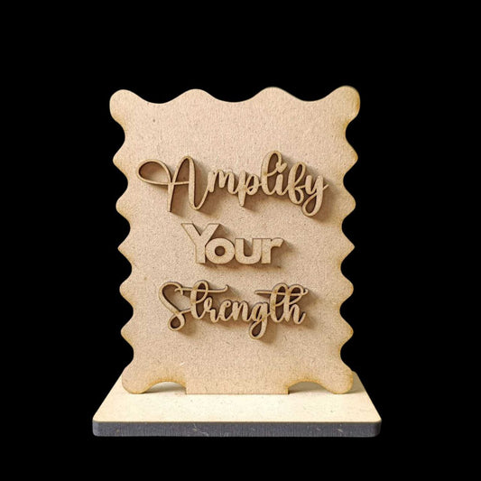 Amplify Your Strength - Standee + Photo Notes Holder (MDF)