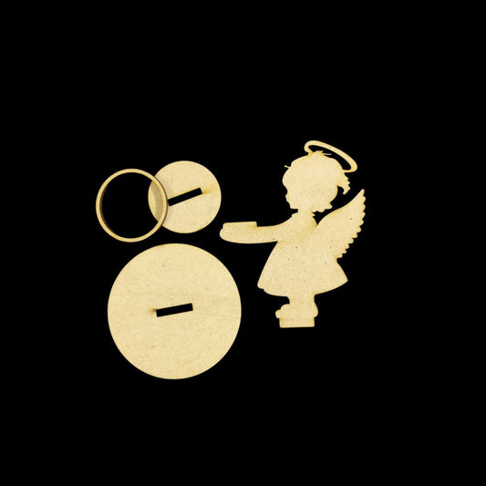 Angel Girl (3D Tealight Holder MDF) Christmas Collection