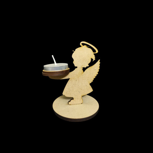 Angel Girl (3D Tealight Holder MDF) Christmas Collection