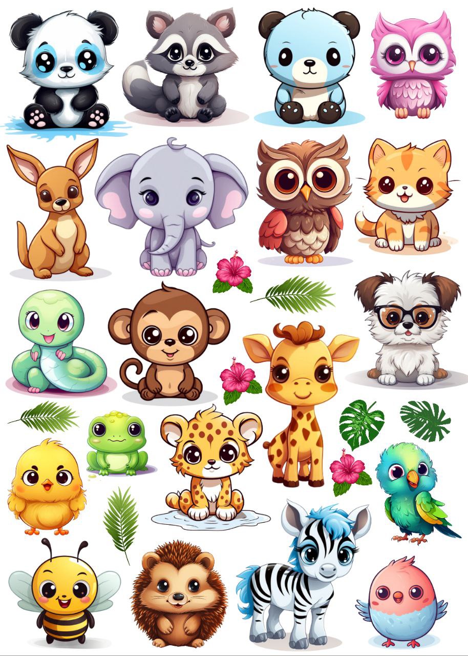 Animals - Wildlife Animated (Instant Transfer Sheet)