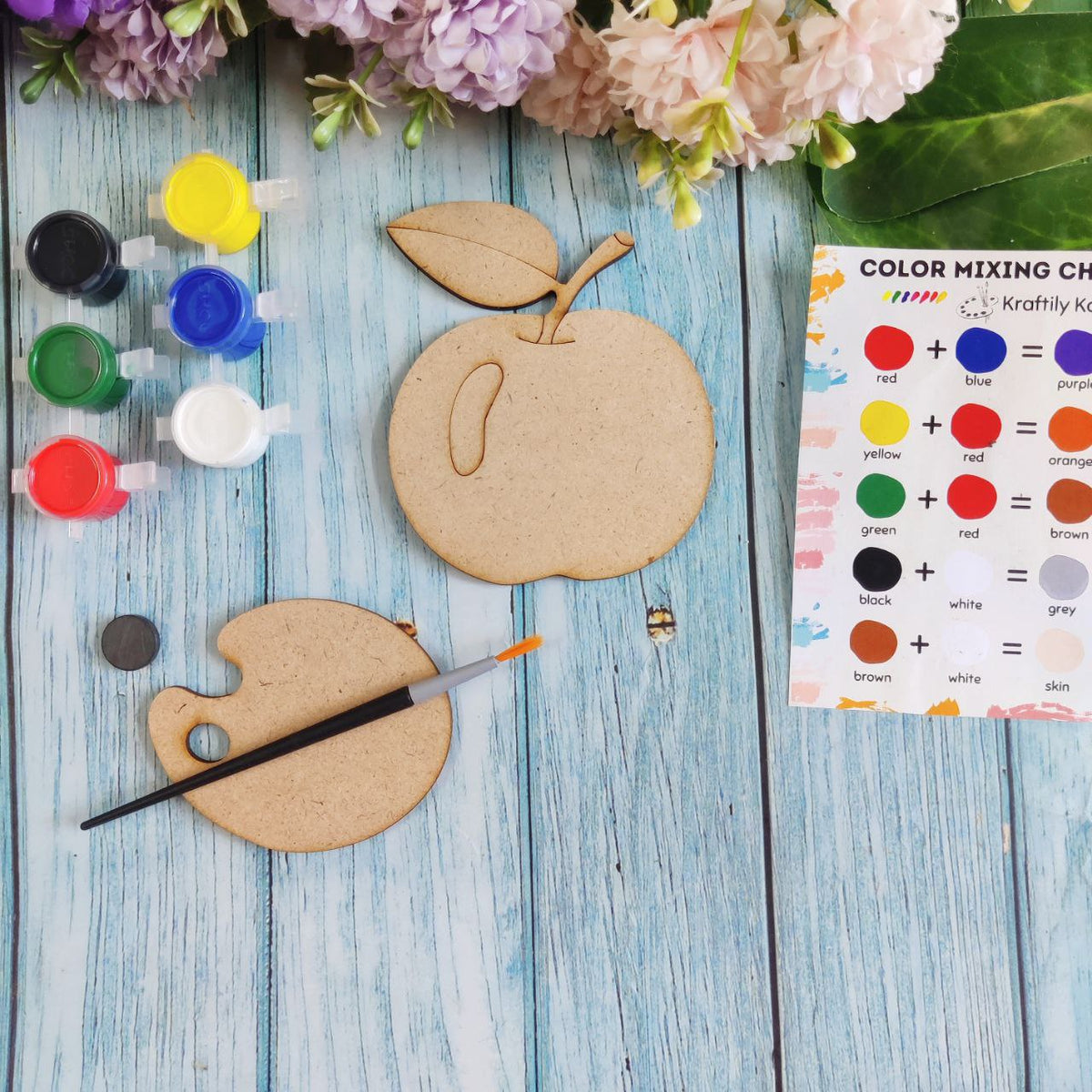 Apple (Fridge Magnet DIY kit) MDF