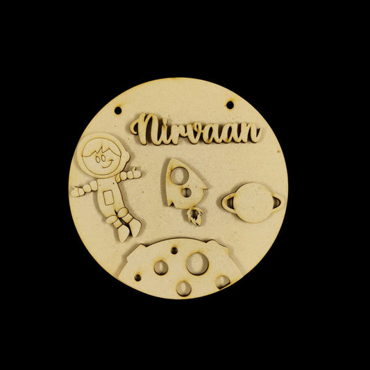 Astro Space Boy ( MDF Kids Mini Name Plates ) Personalised