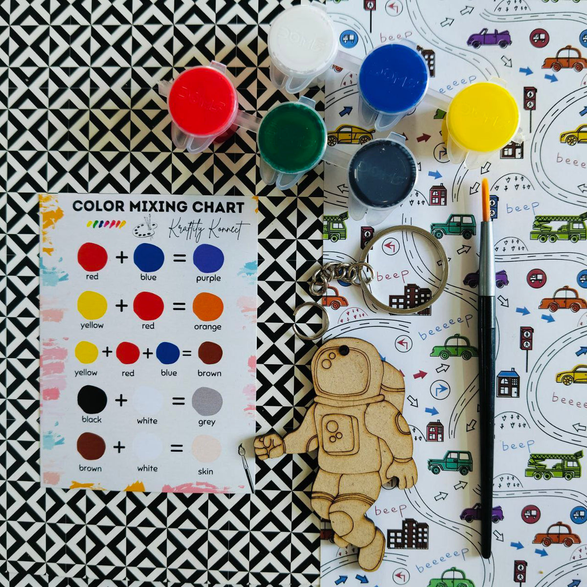 Astronaut (DIY Keychain Kit For Kids - MDF)
