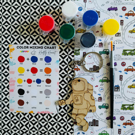 Astronaut (DIY Keychain Kit For Kids - MDF)