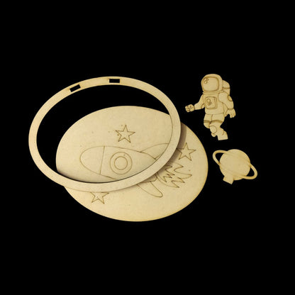 Astronaut in space (MDF Trinket | Catchall Tray) DIY Kids Collection