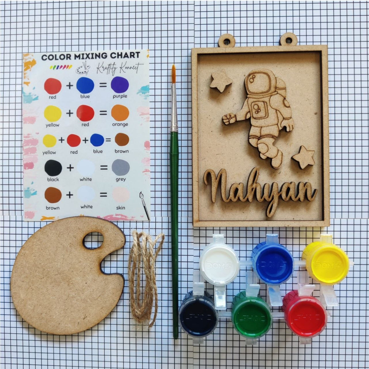 Astronaut - Personalised DIY Name Plate Kit (MDF)