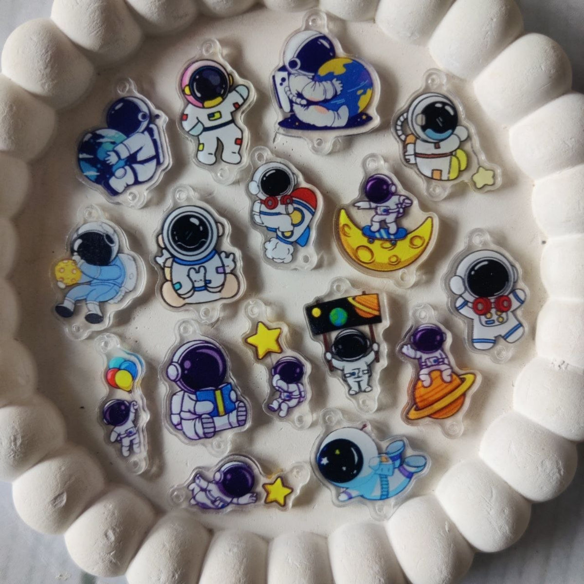 Astronaut Space - Printed Acrylic Charm