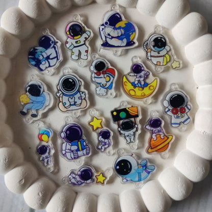 Astronaut Space - Printed Acrylic Charm
