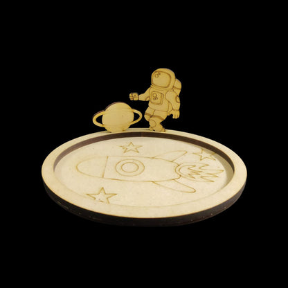 Astronaut in space (MDF Trinket | Catchall Tray) DIY Kids Collection