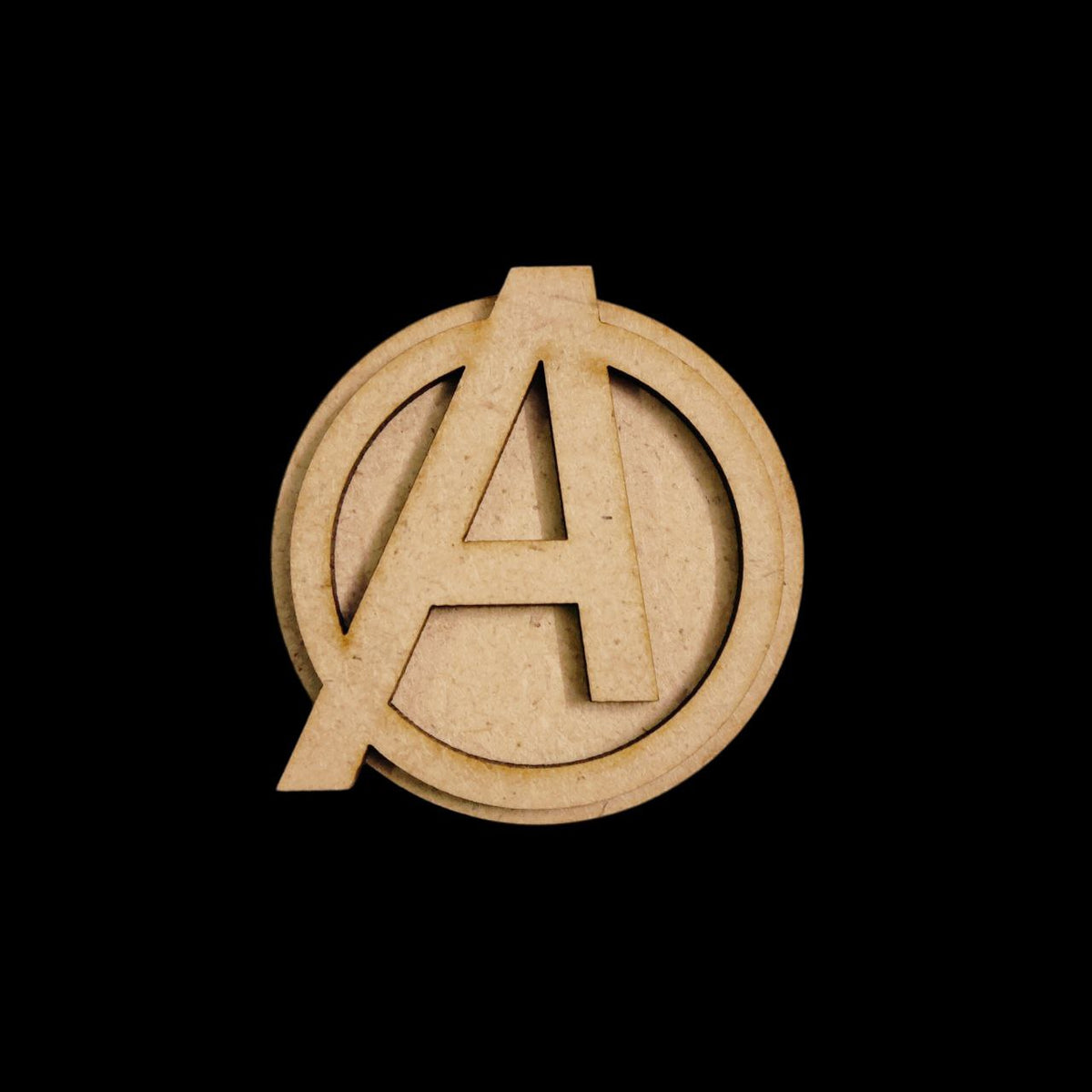 Avengers Logo (MDF Round Fridge Magnet Base)