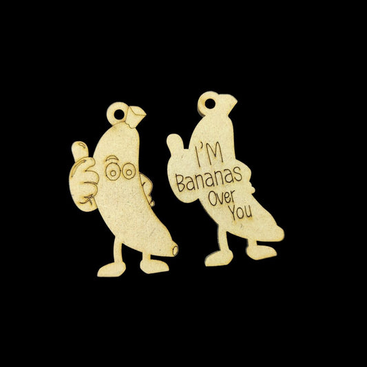 Banana Love Pun - Layered Keychain Base (MDF Valentine's)