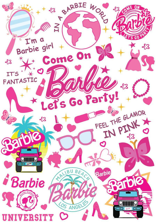 Barbie Elements ( Instant Transfer Sheet )