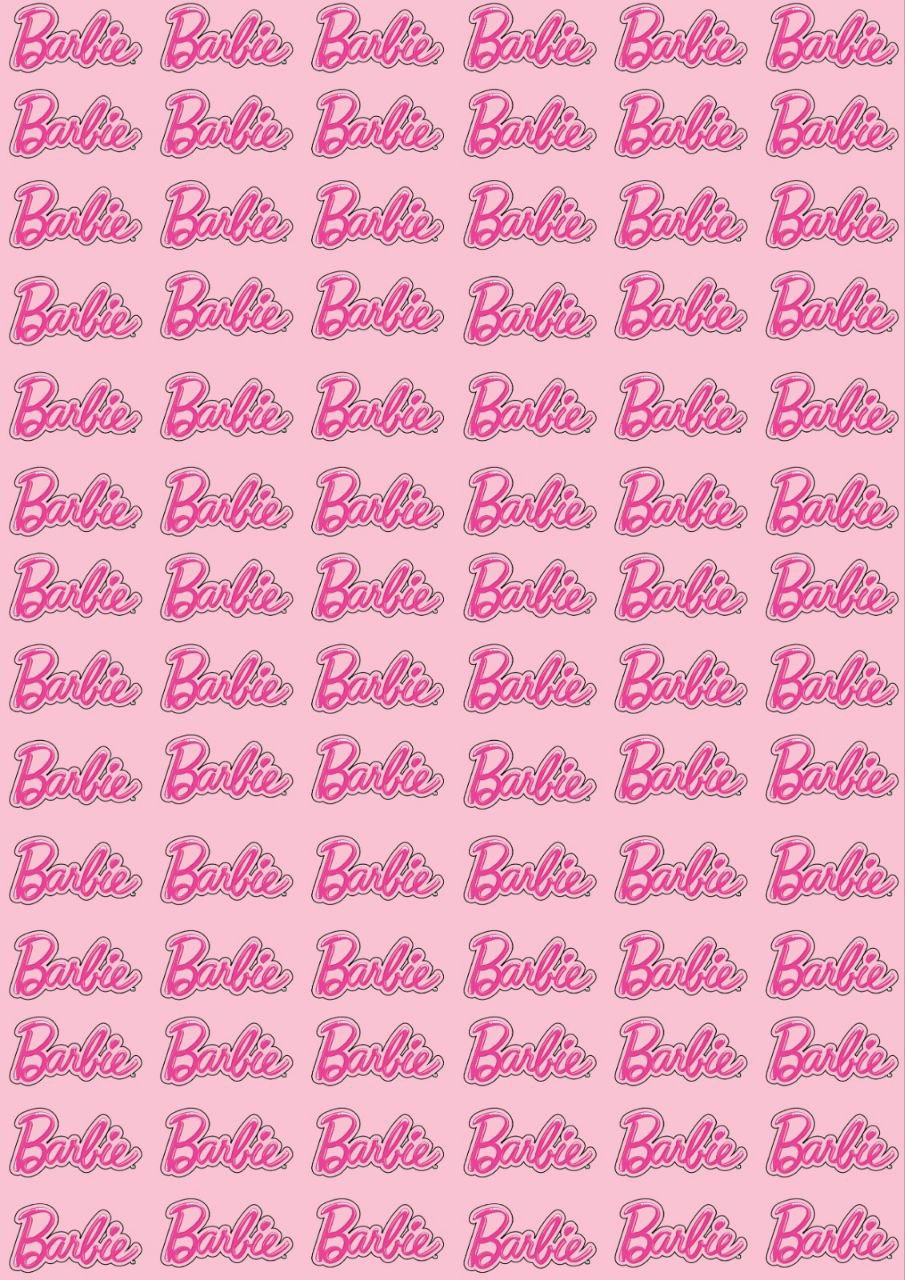 Barbie seamless text ( Decoupage Paper )