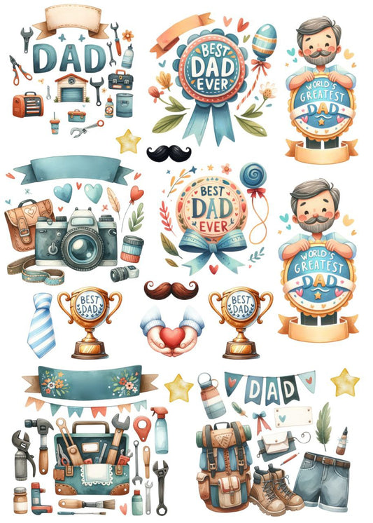 Best Dad (Instant Transfer Sheet) Fathers Day