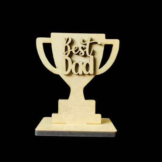 Best Dad Trophy - MDF Quote Standee