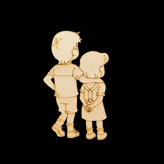 Big Brother & Little Sister (MDF Premarked Base - Raksha Bandhan)