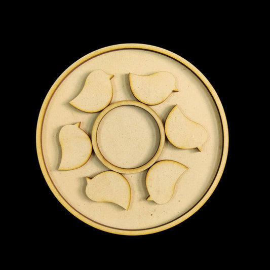 Birds - Tealight Holder/Platter/Rangoli (MDF) Festive