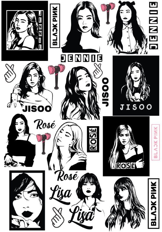 BlackPink B/W (Instant Transfer Sheet)