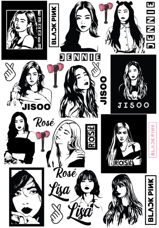 BlackPink B/W (Instant Transfer Sheet)