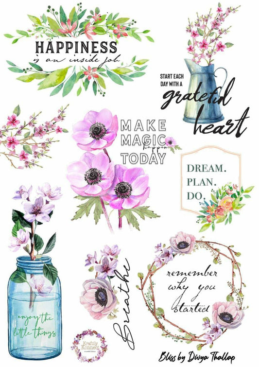 Bliss  ( Instant Transfer Sheets )