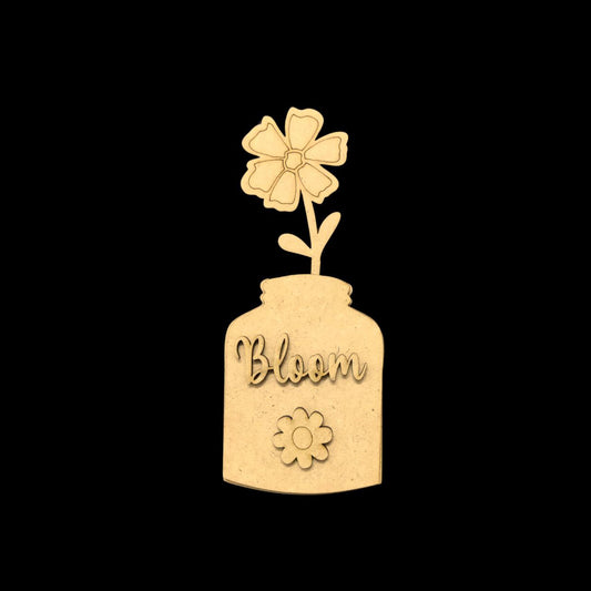 Bloom - Flower Vase (MDF Fridge Magnet Base )