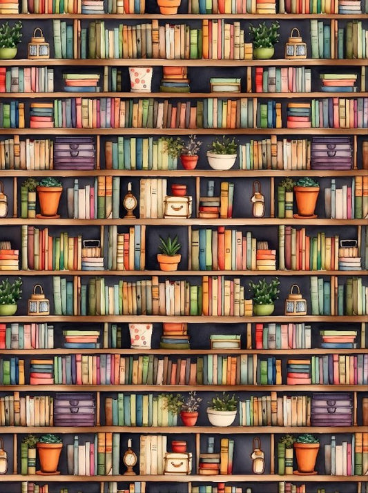 Bookshelf 2 - (Decoupage Paper)