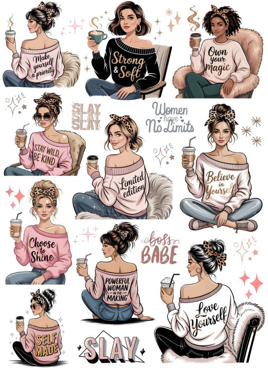 Boss Babe - Girl T-shirt Quotes (Instant Transfer Sheet)