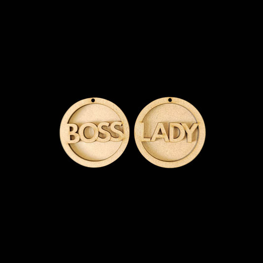 Boss Lady - Earring Base (MDF)