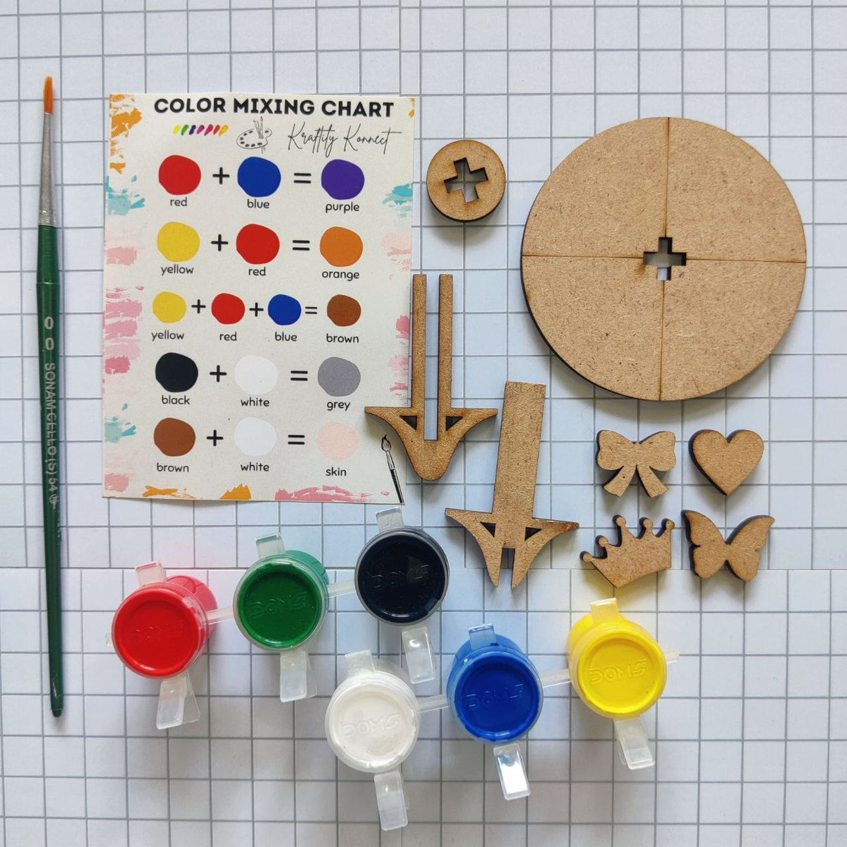 Bow Crown Heart Butterfly - DIY Spinner Kit (MDF)