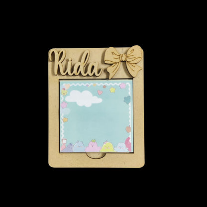 Post It Holder - Personalised (MDF Lasercut)