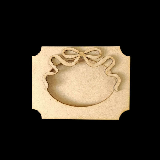Bow Ribbon - Mini Photo Frame Fridge Magnet Base (MDF)