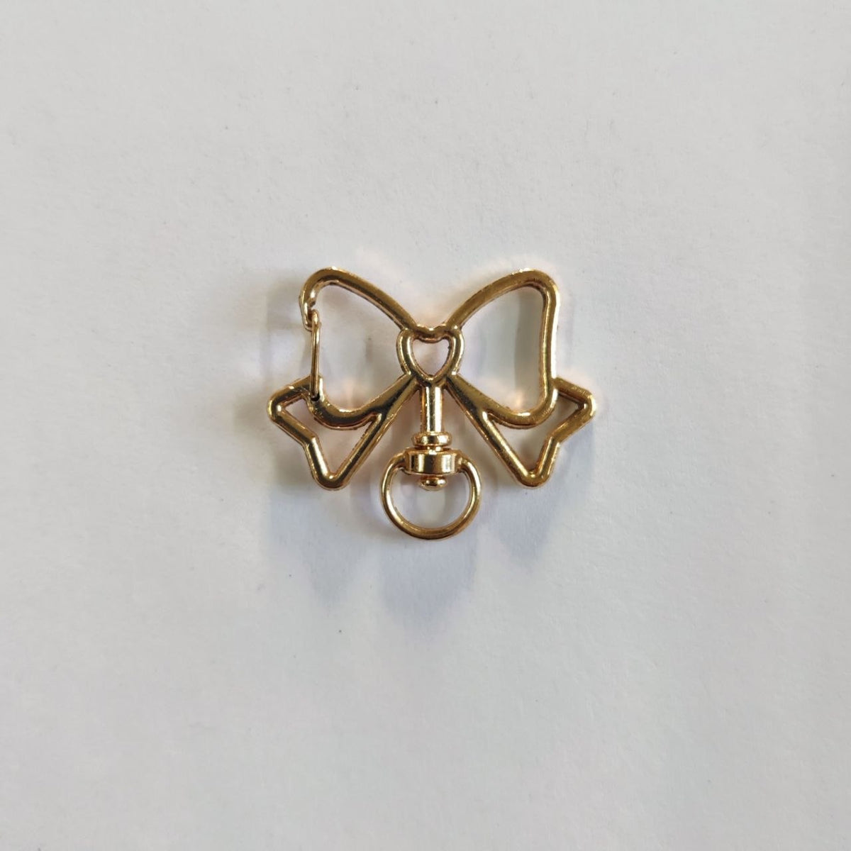 Bow - Swivel Clasp Keyring (Gold)