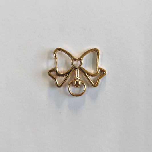 Bow - Swivel Clasp Keyring (Gold)