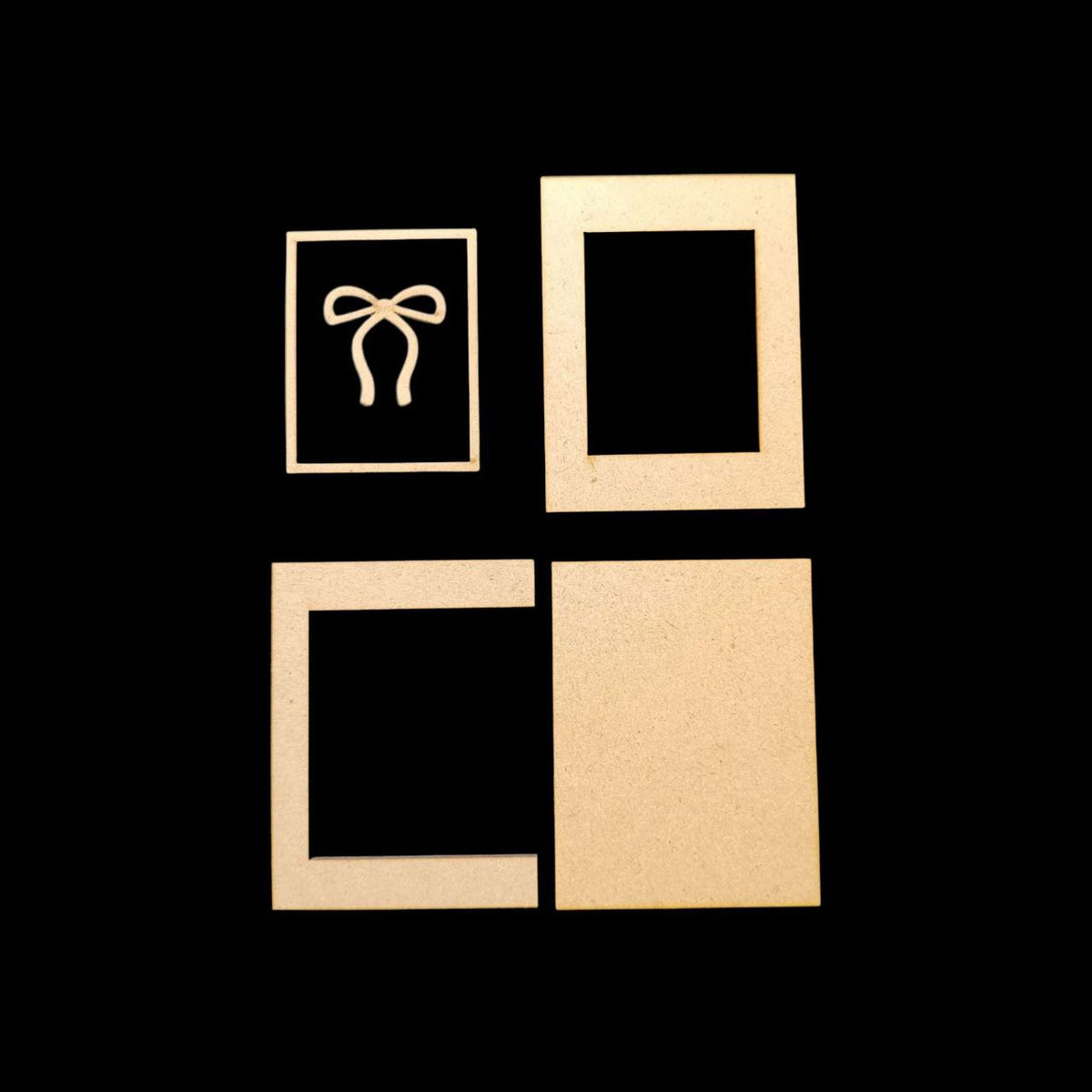 Bow - Mini Photo Frame Fridge Magnet Base (MDF)