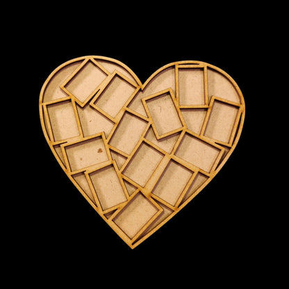 Boxes in a Heart ( MDF Layered Coaster - Valentine's )