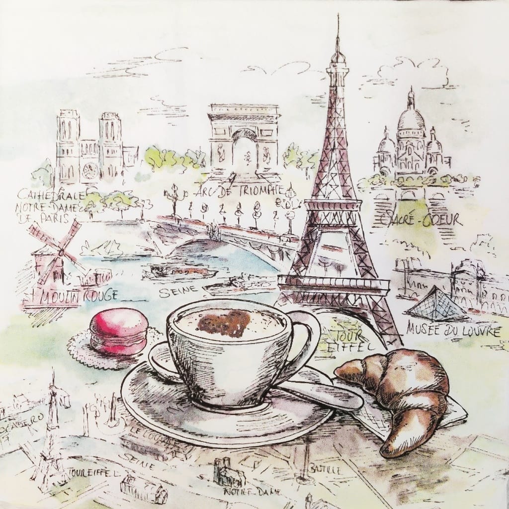 Breakfast at Paris ( German Napkins Tissues )