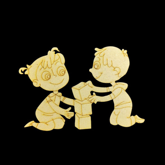 Bro-Sis Play-Time (MDF Premarked base) 1 Raksha Bandhan
