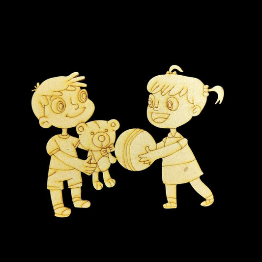Bro-Sis Play-Time (MDF Premarked base) Raksha Bandhan 1