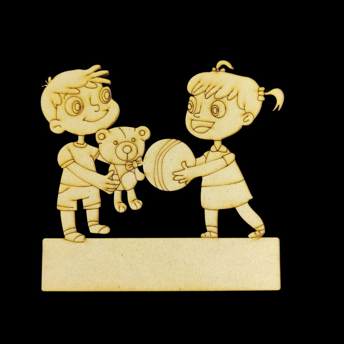 Bro-Sis Play-Time (Mini Fridge Magnet Name Board) Raksha Bandhan