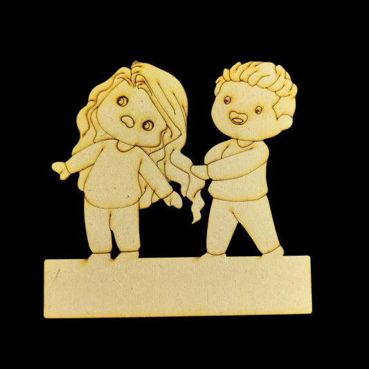 Bro-Sis Sweet-Fights (Mini Fridge Magnet Name Board) Raksha Bandhan