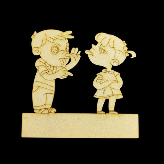 Bro-Sis Teasing (Mini Fridge Magnet Name Board) Raksha Bandhan