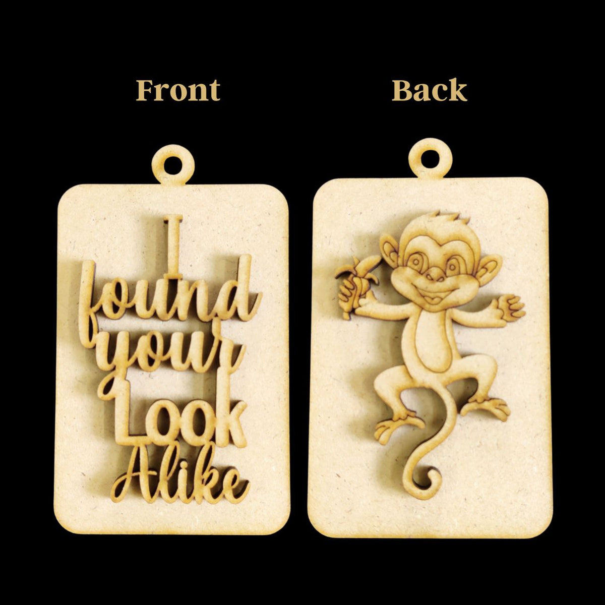Brother Sister -Front back (MDF Keychain base - Raksha Bandhan) 1