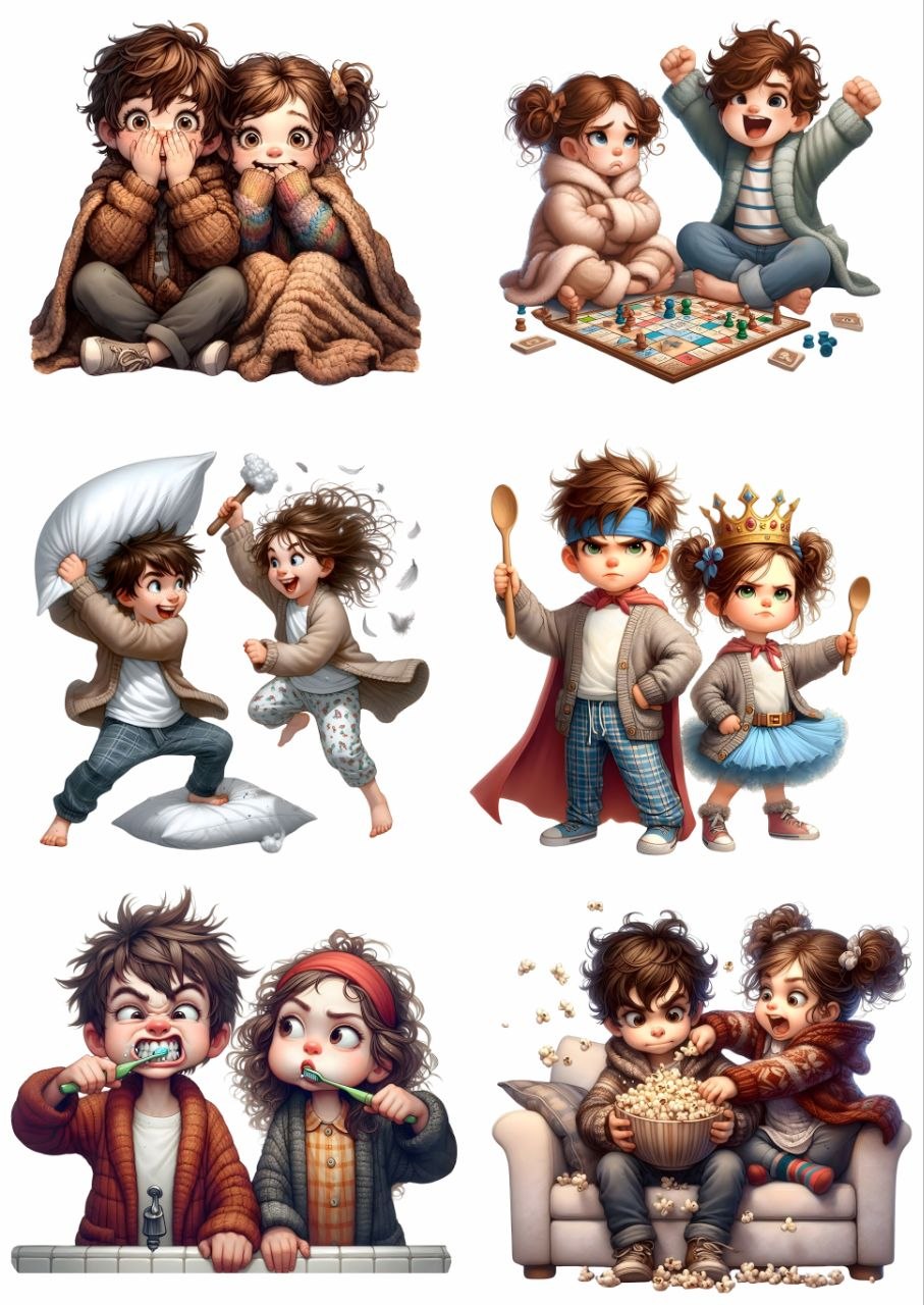 Brother Sister Fun - Press N Peel Stickers (UV DTF) Rakhi Special