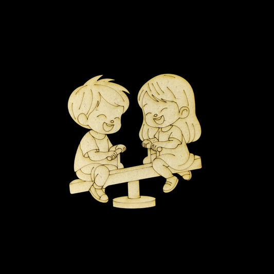 Brother Sister - Girl Boy (MDF Premarked Base - Raksha Bandhan)