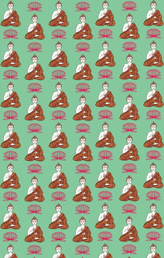 Buddha -  seamless pattern ( Instant Transfer Sheet )
