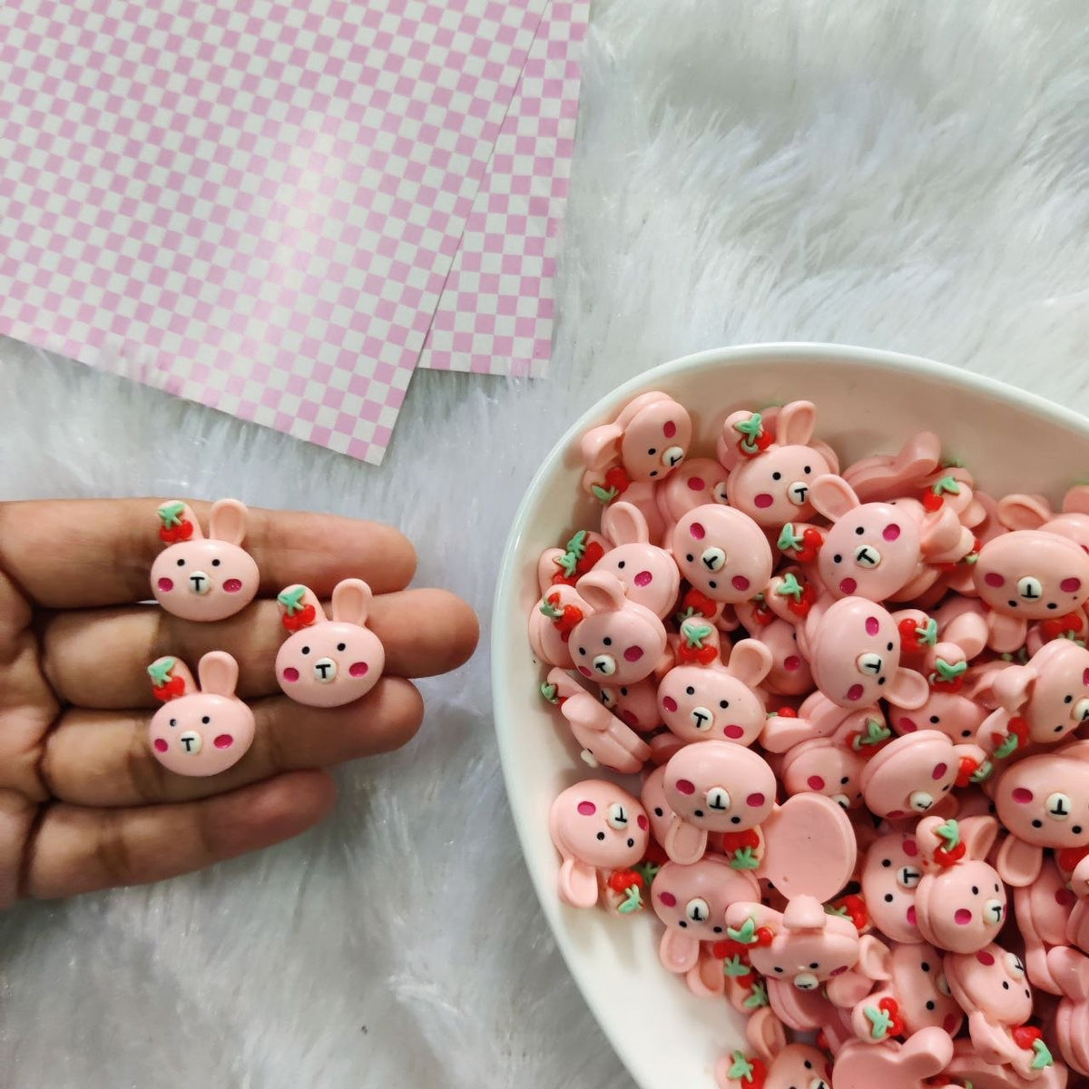 Bunny Cherry - Resin/Plastic Charms