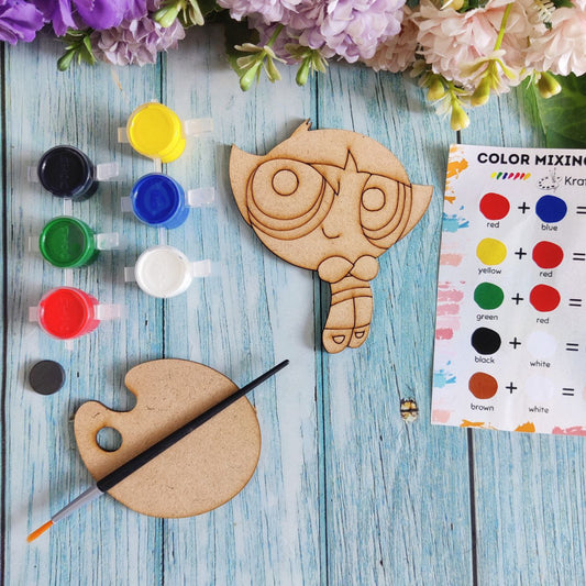 Buttercup - PowerPuff Girls (Fridge Magnet DIY Kit) MDF