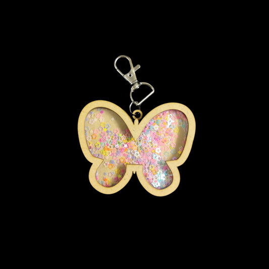 Butterfly - Shaker Keychain Bag Dangler (MDF Lasercut)