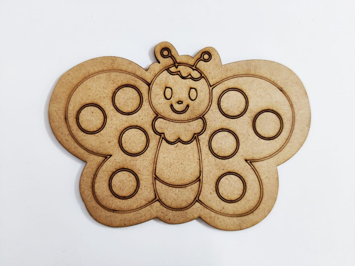 Butterfly - Coloring Base ( MDF Fridge Magnet Base )